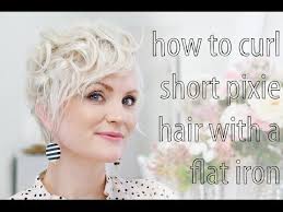How To Curl Pixie Hair Youtube How To Curl Short Hair Really Short Hair Flat Iron Hair Styles
