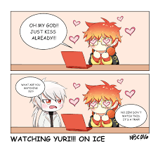 Read Seven Doodles (A Mystic Messenger Web Comic) :: Watching Yuri!!! On Ice  be like.... | Tapas Comics