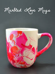 Learn how to make your own with this simple tutorial that uses dishwasher safe mod podge. Diy Marbled Love Mugs Made With Nail Polish Mom Spark Mom Blogger