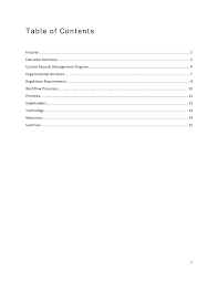 Sample Records Management Program Analysis Document Records Management Project Management Templates Project Management