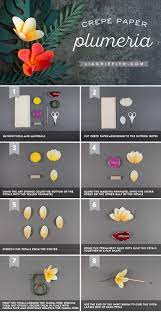Diy Crepe Paper Plumeria Video Tutorial Paper Flowers Diy Paper Flowers Crepe Paper