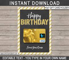 Universal prepaid visa cards can be used at any store in the world that accepts visa and can process the transaction electronically, including online and overseas at over 37 million merchants worldwide Printable Birthday Gift Card Holder Template Personalized Birthday Gift