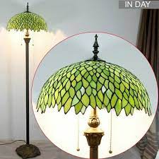 Buy tiffany lamps and get the best deals at the lowest prices on ebay! Green Wisteria Tiffany Style Floor Standing Lamp 64 Inch Tall Stained Glass Shad Ebay