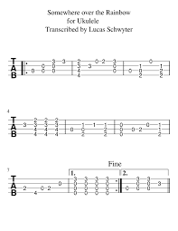 Download free books in pdf format. Somewhere Over The Rainbow Tab Sheet Music For Ukulele Solo Download And Print In Pdf Or Midi Free Sheet Music Musescore Com