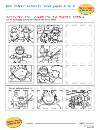 Bike Safety Activity Sheet Ages 4 To 11 Complete The Safety Lesson Bike Safety Activities Kindergarten Worksheets Bike Safety