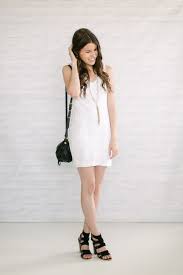 White Dress Black Chunky Heels White Dress Black Chunky Heels Outfits