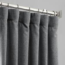 Grey curtains & drapes : Exclusive Fabrics Furnishings Modern Grey Solid Thermal Rod Pocket Room Darkening Curtain 50 In W X 120 In L Fhwl 190703 120 The Home Depot