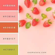 Ripe Strawberries And Mint Leaves Color Palette 231 Ave Mateiu Color Palette Bright Color Palette Pink Color Schemes Colour Palettes