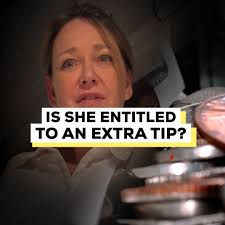 This rude waitress feels entitled to more money
