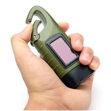 Torch small dynamo + strap handy 3 leds green/eco friendly kids or adults. Hand Crank Dynamo Solar Flashlight For Camping