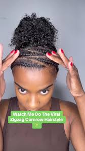 Zigzag Cornrow Hairstyle Tutorial for Trendy Braids