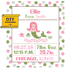 5 out of 5 stars. Baby Birth Announcement Cross Stitch Pattern Personalized Gift Instant Download Toucan Nursery Decor Baby Shower Customizable Sewing Fiber Craft Supplies Tools Safarni Org