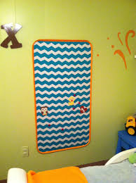 Kids Magnet Board Lg Oil Drip Pan From Wal Mart Covered In Fabric Trimmed With Duct Tape Kids Room Toy Rooms Kids Playroom