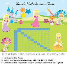 We provide you with a pdf download and tips to help teach your students! Free Custom Multiplication Chart Printable Customize Then Print