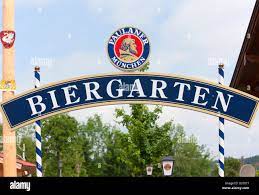 Biergarten sign hi-res stock photography and images - Alamy