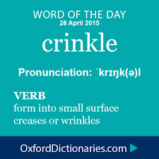 Crinkle Definition Of Crinkle In English From The Oxford Dictionary Word Of The Day Words Word Definitions