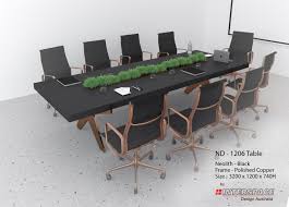 Custom Made Neolith Basalt Black Boardroom Table Or Dining Table Space In The Middle For Plants Or Drinks Or Anything E Boardroom Table Dining Table Basalt