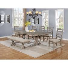 Our handmade farmhouse dining table set with matching rustic bench. Best Quality Furniture Rustic Upholstered Dining Bench On Sale Overstock 24104186