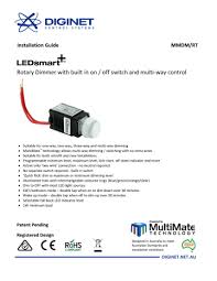If you are unsure how to determine this, consult a qualified electrician. Rotary Dimmer With Built In On Off Switch And Multi Manualzz