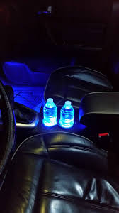 Closeup Picture Of The Blue Led Cupholder Lighting I Just Installed In The Custom 2007 Hummer H3x Interieurs De Voiture Accessoire De Voiture Interieur Voiture