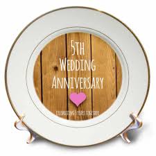 There are a lot of great gifts for your 5th anniversary. Buy 3drose Cp 154433 1 5th Wedding Anniversary Gift Wood Celebrating 5 Years Together Fifth Anniversaries Five Yrs Porcelain Plate 8 Inch In Cheap Price On Alibaba Com
