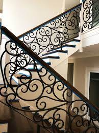 Wrought Iron Stair Case Railing Custom Made By Adoore Iron Design Located In Melbourne Wrought Iron Staircase Wrought Iron Stair Railing Wrought Iron Stairs