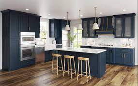 Kitchen cabinet molding can be a great way to add a touch of class and elegance to your décor. Midnight Blue Shaker Kitchen Cabinets Rta Cabinet Store