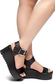 Ankle Strap Black Platform Sandals Amazon Com Herstyle Womens S Carita Open Toe Ankle Strap Platform Wedge Black5 Platforms We Ankle Strap Shoes Black Platform Shoes Platform Wedge Sandals
