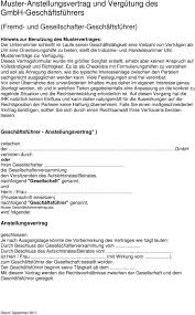 Anstellungsvertrag geschäftsführer geschäftsführervertrag zwischen 1. Muster Anstellungsvertrag Und Vergutung Des Gmbh Geschaftsfuhrers Pdf Kostenfreier Download