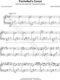 Louis Landon Pachelbel S Canon Sheet Music Piano Solo In D Major Download Print Sheet Music Piano Music Pachelbel S Canon