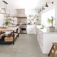 Cement Floors With Oriental Rugs Concrete Floors Are Durabl Modern Farmhouse Kitchens Farmhouse Kitchen Design Concrete Kitchen Floor