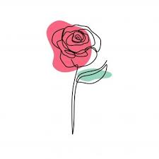 Continuous Line Art Drawing Of Rose Flower Blooming Minimalist Design Vector Illustration Png And Vector In 2020 Line Art Drawings Rose Line Art Line Art Flowers