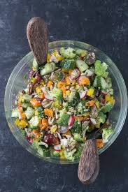 Salad without good and healthy salad dressing ain't salad at all. Raw Veggie Chopped Salad Oil Free Veggie Inspired