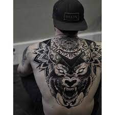 Upper Back Tattoo Wolf Animaltattoosonback Unique Tattoos For Men Back Tattoos For Guys Wolf Tattoo Back