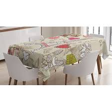 East Urban Home Paris Dining Room Kitchen Tablecloth Size 70 L X 52 W In 2020 Kitchen Tablecloths Tablecloth Sizes Fitted Tablecloths