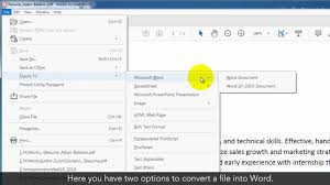 how to convert pdf to word youtube