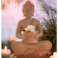 Deko Figur Natural Buddha Gartendeko Gartengestaltung Garten Fruhling Sommer Terrasse Gardening Garden Business Einrichtung Buddha Figur Deko