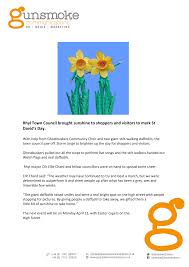 Rhyl Town Council brought sunshine to shoppers and visitors to mark St  David's Day.