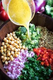 Quinoa Kale Salad With Lemon Dressing Recipe Quinoa Kale Kale Quinoa Salad Kale Salad