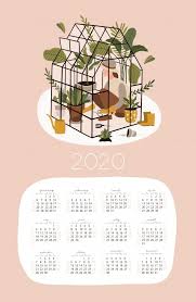 Modello Di Calendario 2020 Con Giardinaggio In 2020 Calendar Template 2020 Calendar Template Calendar Design