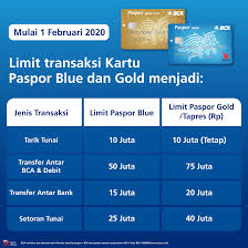 Setiap kategori tersebut memiliki beberapa jenis kartu kredit. Bank Bca Info Penting Bagi Anda Pemilik Kartu Paspor Bca Mulai 1 Februari 2020 Akan Ada Perubahan Limit Transaksi Detail Perubahan Limit Untuk Paspor Blue Dan Gold Bisa Anda Cek Melalui