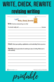 Write Check Rewrite Worksheet Education Com Persuasive Writing Elementary Writing Writing Skills