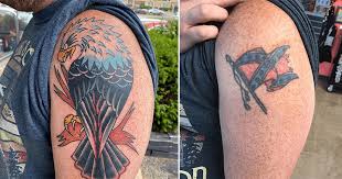 This flag tattoo is exceptional. More And More People Are Getting Their Racist Tattoos Covered Up Today I M Not That Man