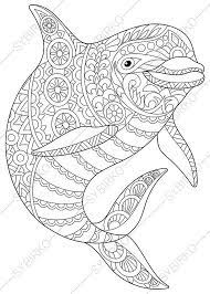 Dolphin coloring pages are a fun way for kids of all ages to develop creativity, focus, motor skills and color recognition. Coloring Pages For Adults Digital Coloring Pages Dolphin Etsy Dolphin Coloring Pages Coloring Book Pages Animal Coloring Books