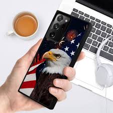 Compatible with Samsung Galaxy Note 20 Ultra Case,American Eagle Galaxy  Note 20 Plus case for Boys Men,Pattern Design Shockproof Anti-Scratch  Organic Glass Case for Samsung Galaxy Note 20+ 6.9-inch: Buy Online at