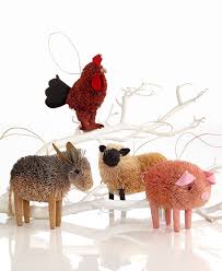 Martha Stewart Collection Christmas Ornaments Set Of 4 Farm Buri Animals Holiday Lane Macy S Christmas Ornaments Christmas Ornament Sets Xmas Ornaments