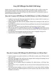 Select download to install the recommended printer software to complete setup. Instant Hp Officejet Pro 8610 Usb Setup By Jack Leach Issuu