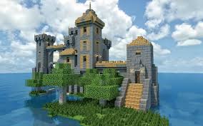 The Island Castle Wallpaper Image Batiment Minecraft Chateau Minecraft Architecture Minecraft