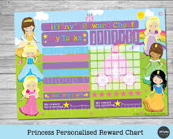 Princess Reward Chart Personalised Princess Chore Chart
