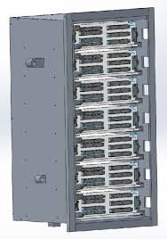 Redesign of battery box showing inner modules and frame mounting...